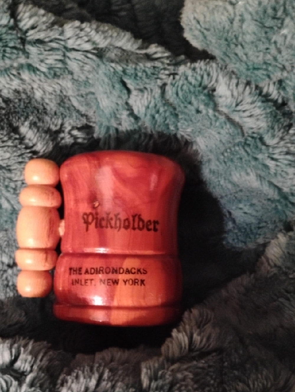 Vintage Pickholder Wooden Pick Holder - Souvenir From The Adirondacks